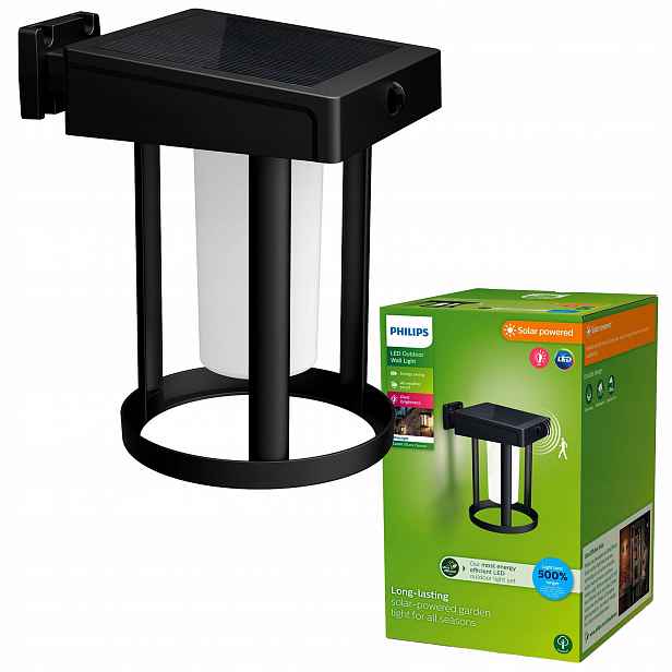 Zahradní Led lampa Fasádní solární svítidlo Camill Snímač pohybu Philips