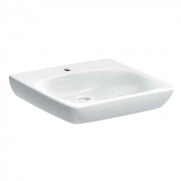 Geberit Selnova Comfort - Umyvadlo bezbariérové 60x55 cm, bez přepadu, otvor pro baterii, bílá 502.770.00.7