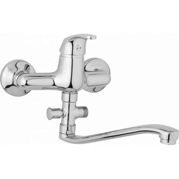 JB Sanitary Nástěnná umyvadlová a sprchová baterie SLIM, rozteč 150 mm, bez příslušenství, S ramínko 300 mm A10 36 40