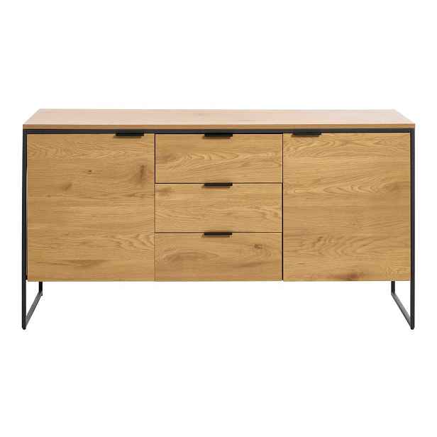 Komoda v dekoru dubu v přírodní barvě 155x81x45 cm Cesura – Unique Furniture