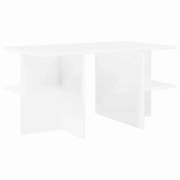 vidaXL Konferenční stolek Bílá 87 x 50 x 45 cm Dřevěný materiál