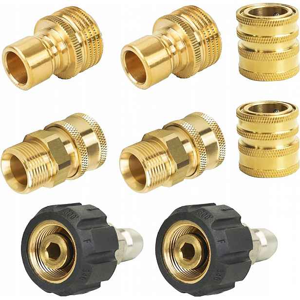8KS Sada Adaptérů Pro Tlakovou Myčku 3/8 Palce Rychlospojka M22-14 MM