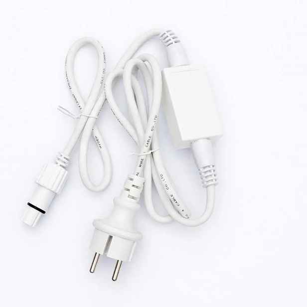 Easy Fix zdrojový kabel venkovní 480 W s neoddělitelným AC/DC, 150 cm bílý kabel IP67, 230 V