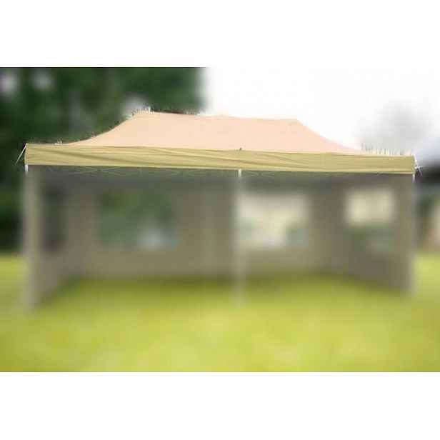 Garthen 31248 Náhradní střecha na zahradní skládací stan 3 x 6 m champagne