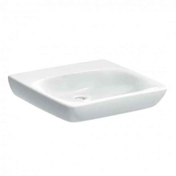 Geberit Selnova Comfort - Umyvadlo bezbariérové 60x55 cm, bez přepadu, bez otvoru pro baterii, bílá 502.771.00.7
