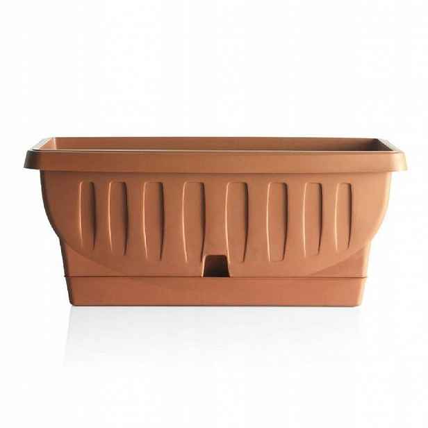 Samozavlažovací truhlík Bama Natura 80 cm terracotta