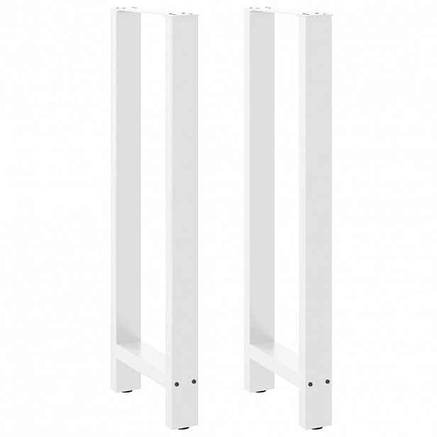 vidaXL Nohy barového stolu bílé 2 ks 40 x (110-111) cm ocelové