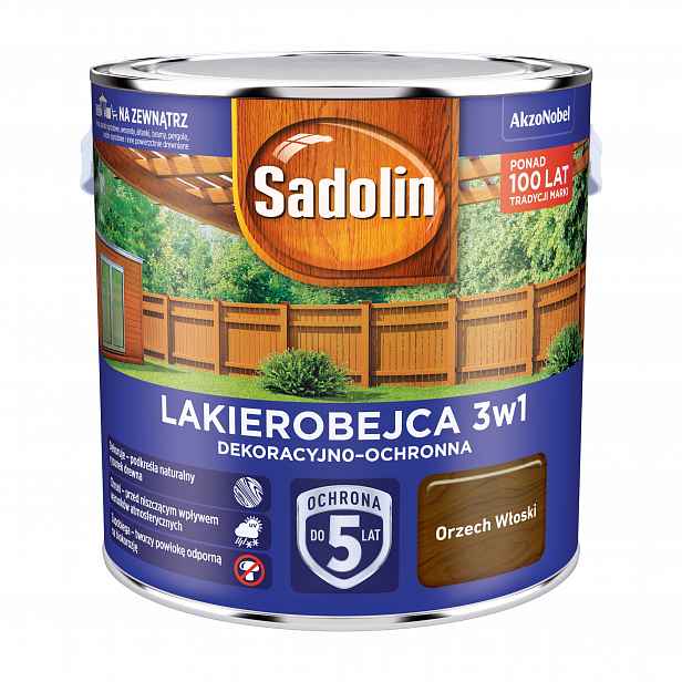 Sadolin Lakobejca 3v1 Dekoračně-ochranná 2,5L Vlašský Ořech