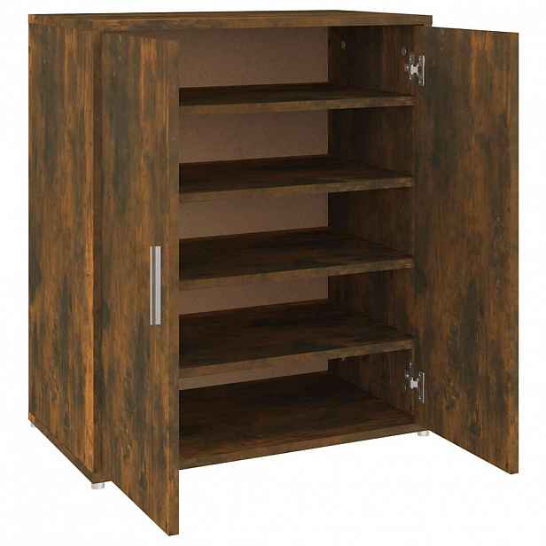 vidaXL Skříňky na boty 60 x 35 x 70 cm Kouřový dub 6 přihrádek na boty