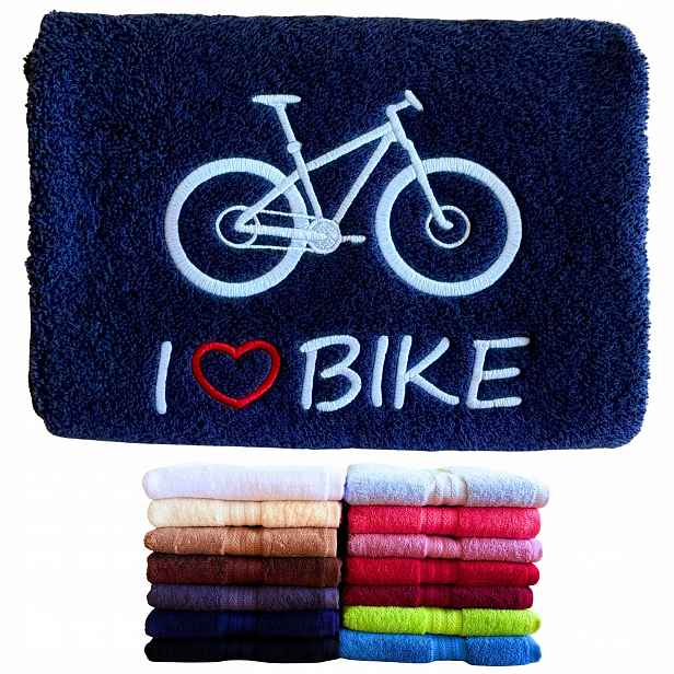 Dárek Pro Cyklistu Ručník I Love Bike Kolo Narozeniny Vánoce