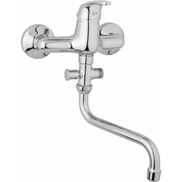 JB Sanitary Nástěnná umyvadlová a sprchová baterie SLIM, rozteč 150 mm, bez příslušenství, trubkové ramínko 300 mm A10 36 50