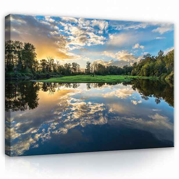 Obraz Krajina Jezero Moderní Na Plátně Stěna Ložnice Obývací Pokoj 100x70