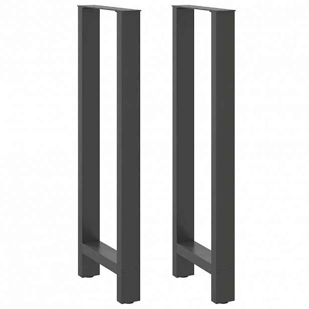 vidaXL Nohy k barovému stolu antracitové 2 ks 40 x (110-111) cm ocelové