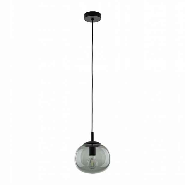 Závěsné svítidlo Vibe Černé Grafit Skleněné Stínidlo 1xE27 20cm Stropní Svítidlo