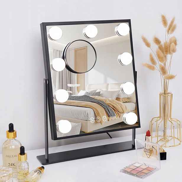 Zrcadlo 36x29 Hollywood makeup pro vizážový make-up