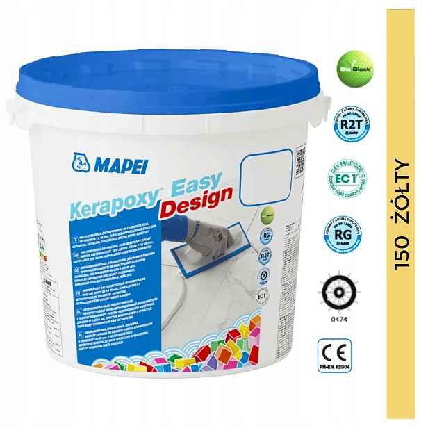 Mapei Epoxidová Spárovací Hmota Kerapoxy Easy Design 3 kg Kyselinovzdorná 150 Žlutá