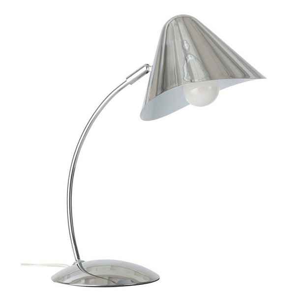 Ocelová stolní lampa s ohybatelnou konstrukcí v leskle stříbrné barvě (výška 40 cm) Nathan – Ellos Home