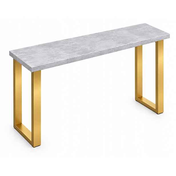 Stolek konzolový stolek loftová toaletní stolek 80x30x90 zlaté nohy