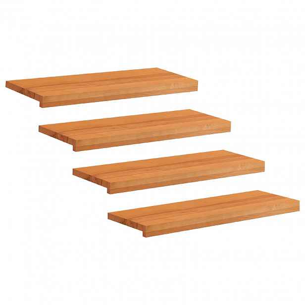 vidaXL Schodišťové nášlapy 4 ks 70 x 30 x 2 cm Světle hnědá