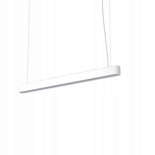 Závěsná lampa bílá podlouhlá 95 cm nad jídelní stůl Soft Nowodvorski