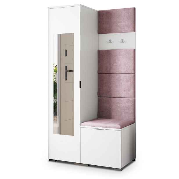 MASSENO MODERNÍ PŘEDSÍŇOVÁ SESTAVA VIRA, 95/181/51 cm, bílá
