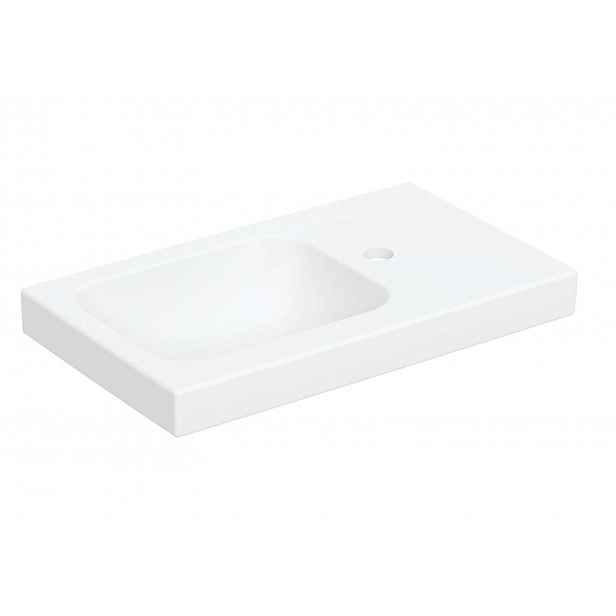Geberit iCon - Umývátko 53x31 cm, bez přepadu, otvor pro baterii vpravo, matná bílá 501.832.JT.1