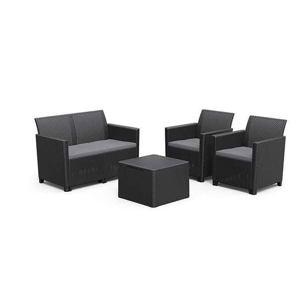 KETER Zahradní set CLARA 2 storage table | grafit