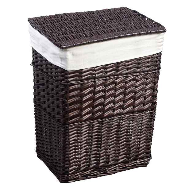Sapho Aqualine KF039 Prádelní proutěný koš; 73l; hnědý