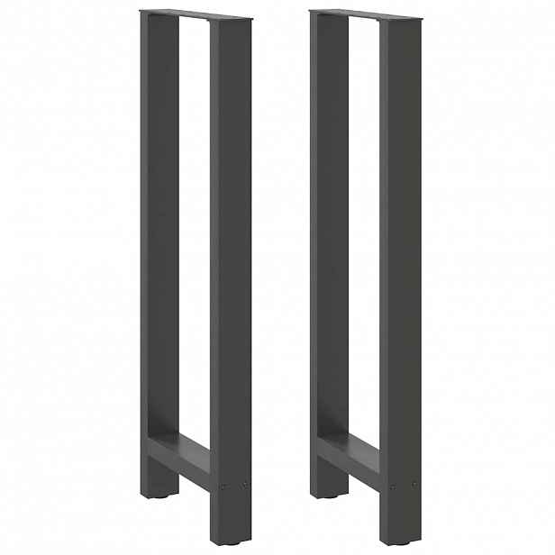 vidaXL Nohy k barovému stolu antracitové 2 ks 50 x (110-111) cm ocelové