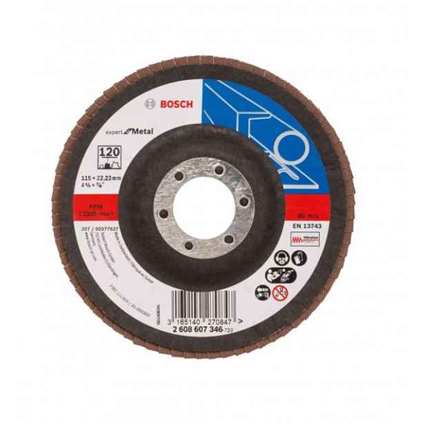 Bosch - Lamelový brusný kotouč na ocel, P120, průměr 115 mm 2608607346