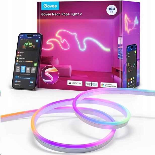 Govee Neon 2 Matter ohebný Led pásek (5m) Rgbic