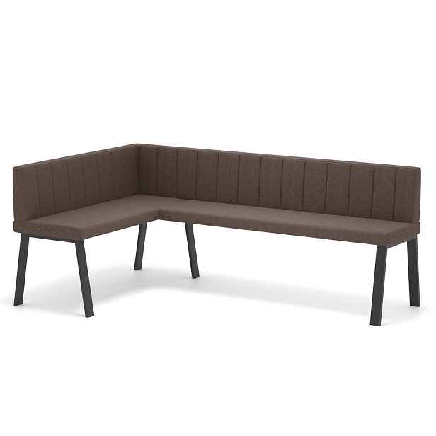 Idohome ROHOVÁ LAVICE MONO Y levá tkanina prošívaná, 128/168 cm, hnědá