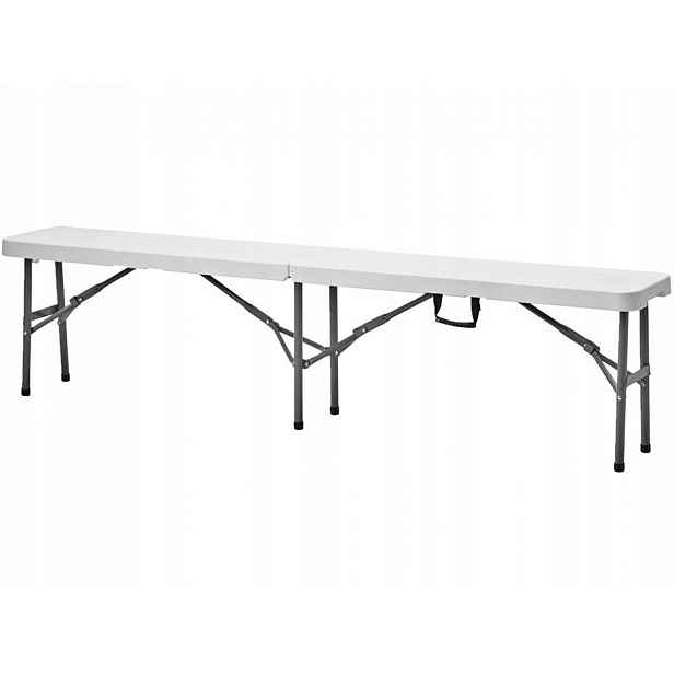 Skládací Lavička Sedák Zahradní Lavička 183x43x28 cm Ocel Hdpe