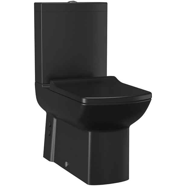 Creavit LARA WC kombi, spodní/zadní odpad, černá mat