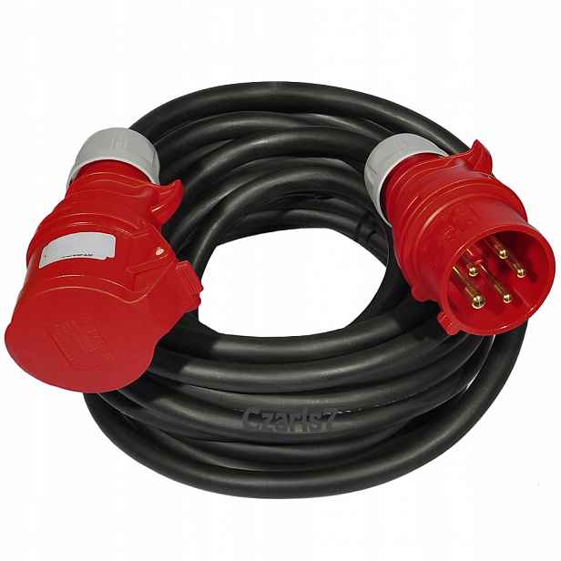 Prodlužovací Kabel Kabel Gumový H07RN-F Průmyslový 5x6 32A 40m Polský IP44