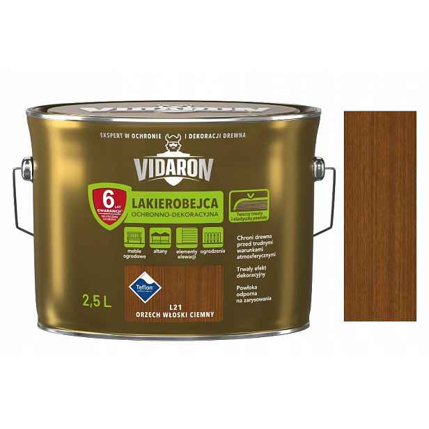 Vidaron Ochranný Lak 2,5 L Ořech Tmavý L21