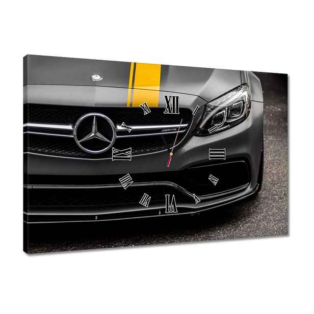 Hodiny 60x40 Mercedes Amg Žlutý proužek