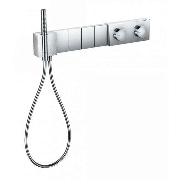 Axor Edge - Termostatická sprchová baterie Select 610/100 pod omítku pro 4 spotřebiče, chrom/diamantový brus 46721000