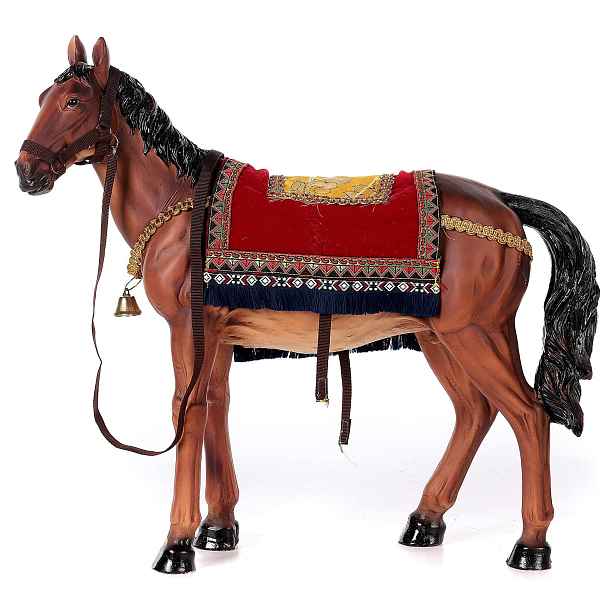 Velký Kůň Do Betlému *realistický Vzhled* 45 cm výška 48 cm dlouhý Pro Figurky 60 CM