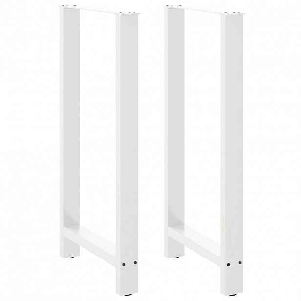 vidaXL Nohy barového stolu bílé 2 ks 60 x (110-111) cm ocelové