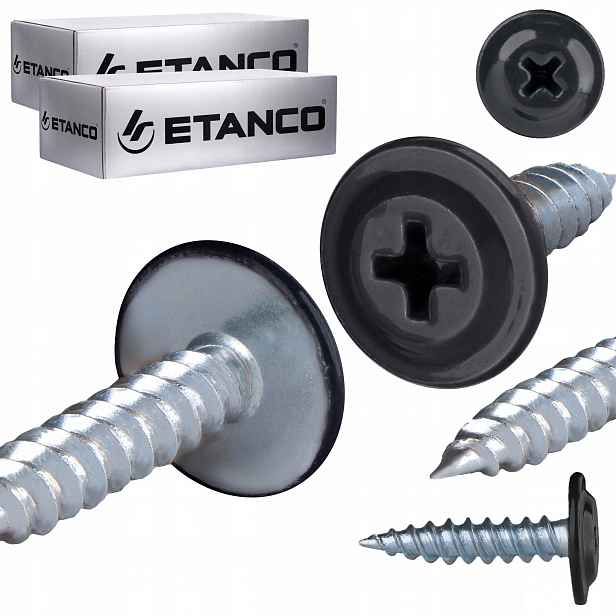 Podložkové šrouby do dřeva 4,2 x 19 mm Ral 7016 500 ks Etanco Gm-s