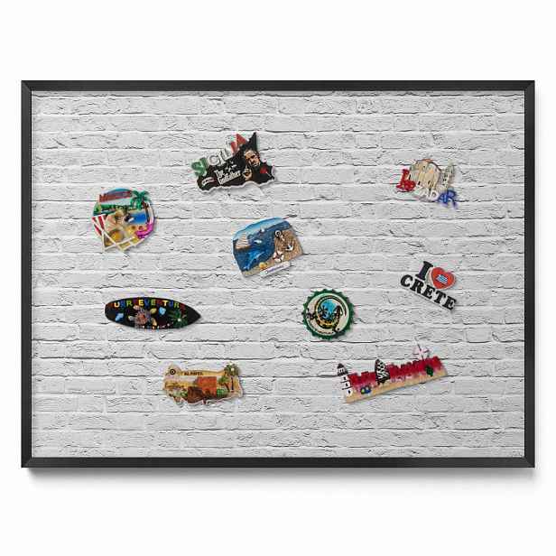 TULUP MAGNETICKÁ TABULE 80x60 cm černý rám – Dřevěná struktura s pryskyřicí