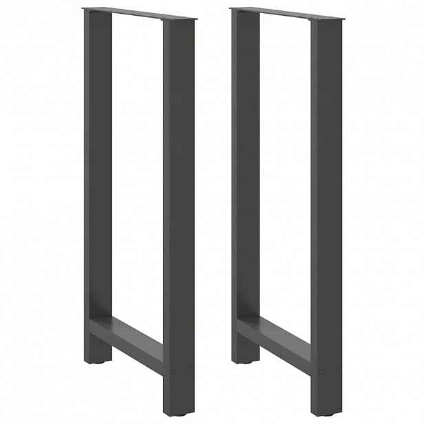 vidaXL Nohy barového stolu antracitové 2 ks 60 x (110-111) cm ocelové