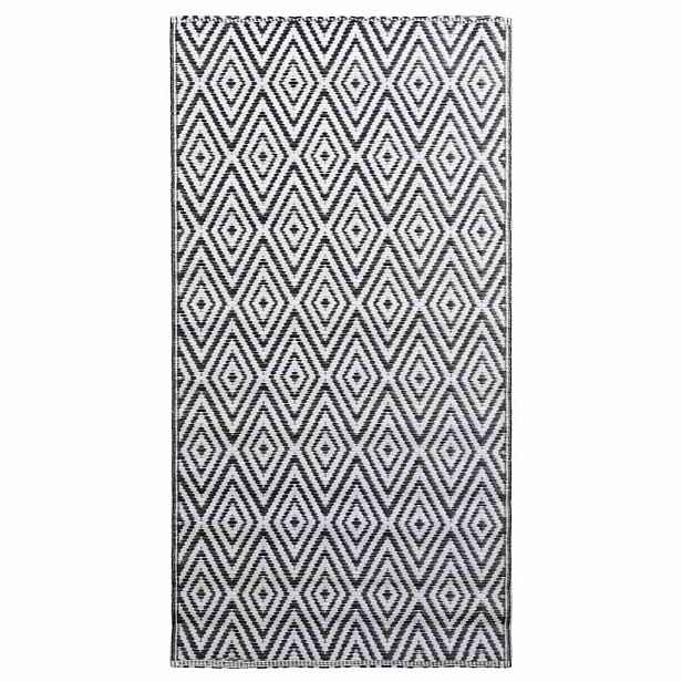 vidaXL Venkovní koberec ARAKIL bílý a černý 160 x 230 cm PP