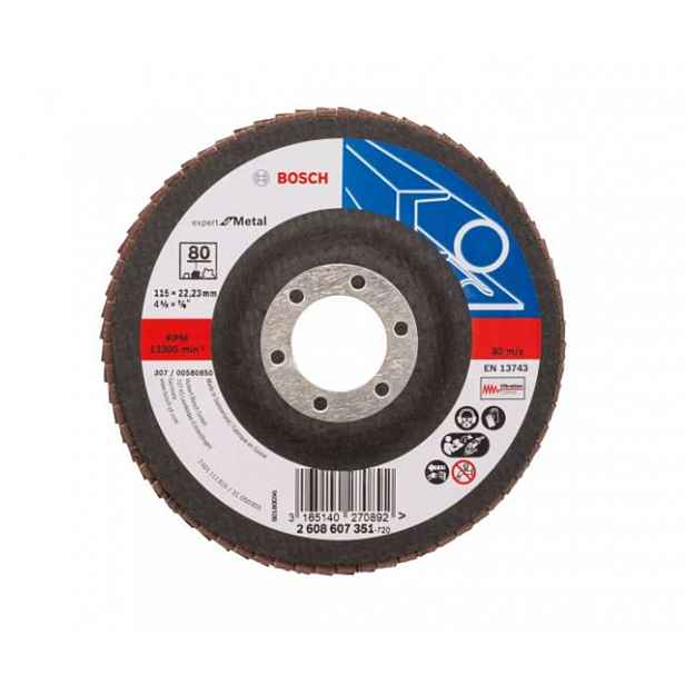 Bosch - Lamelový brusný kotouč na ocel, P80, průměr 115 mm 2608607351