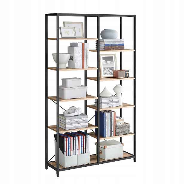 Kovový regál do obývacího pokoje Loft rustikální béžový