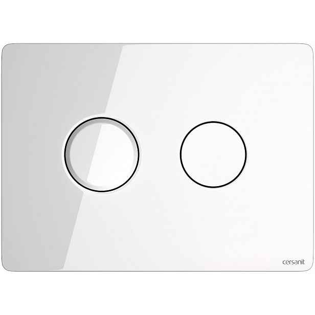 Cersanit Accento Circle pneumatické tlačítko sklo bílá Wc rám S97-055