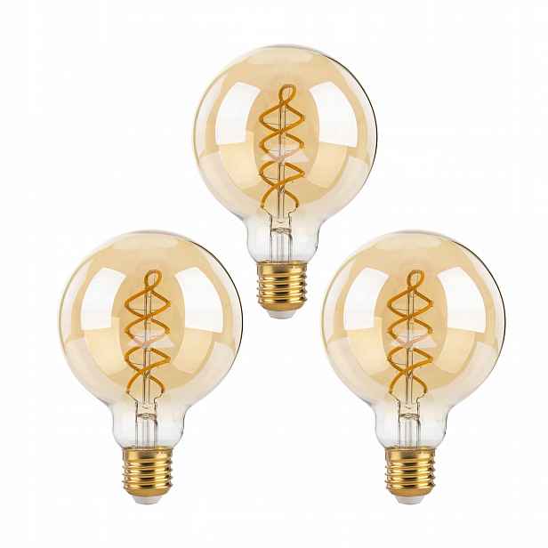 Flsnt Led žárovka E27 G95 Edison 5,5W 2700K teplá, stmívatelná 3ks