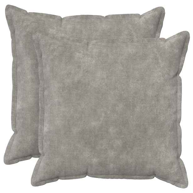 vidaXL Polštář 2 ks HOUTEN Světle šedá 80 x 80 cm Mikrovláknová fleece