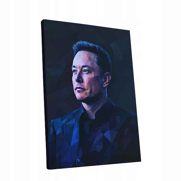 Obraz na plátně Portrét Elon Musk v obývacím pokoji Elona Muska dárek 60x80